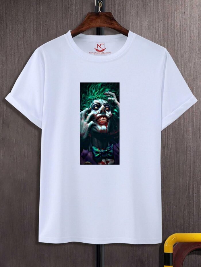 Laughing Joker Polyester T-Shirt: Embrace the Mischief in Style-1100007 - Image 2