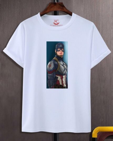 Captain America Graphic Printed Polyester T-Shirt