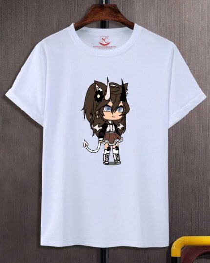 Gacha Life Graphic Printed Polyester T-Shirt - Embrace Your Favorite Characters in Style-110115