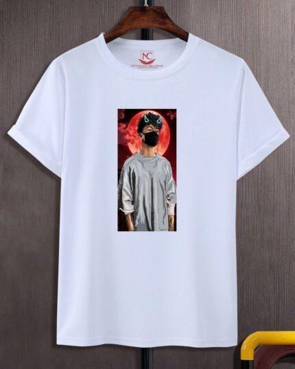 Devil Boy Round Neck Printed T-Shirt - Polyester