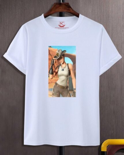 Rio Grande Fortnite Graphic Printed White T-Shirt