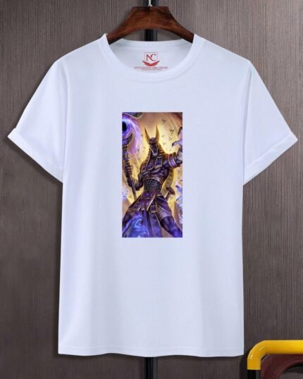 Anubis Graphic Printed White T-shirt