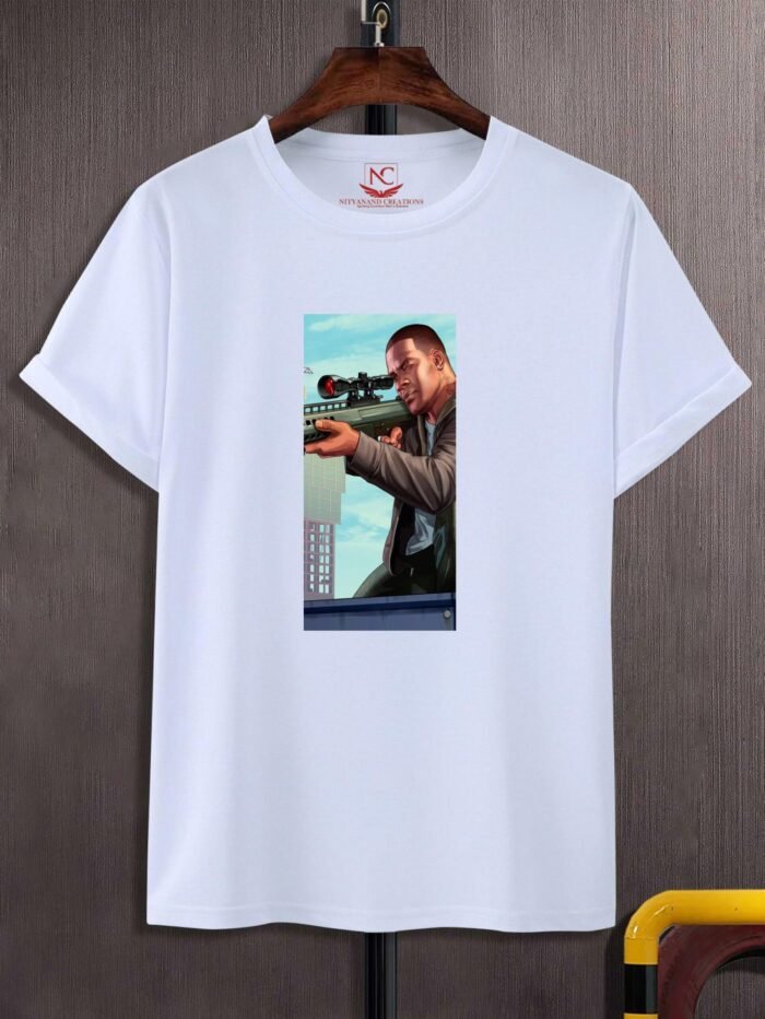 Franklin Clinton Graphic Printed White T-Shirt
