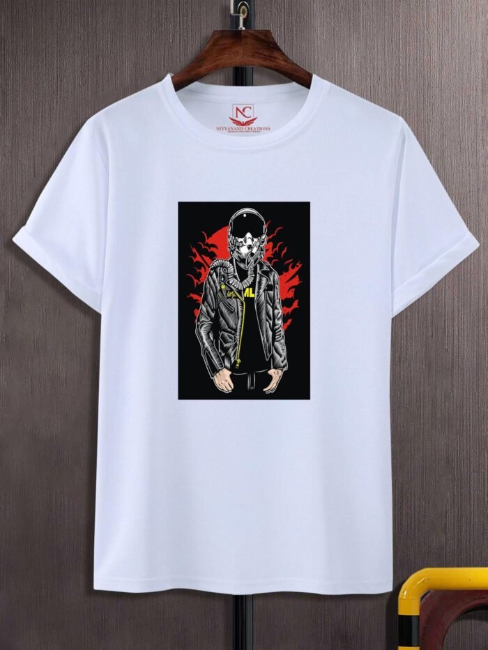 Heavy Metal Fighter Pilot Round Neck T-Shirt for Men