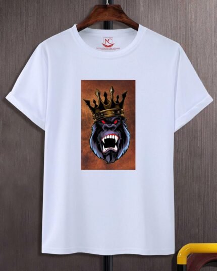 Wild Strength Gorilla Graphic Printed White T-Shirt