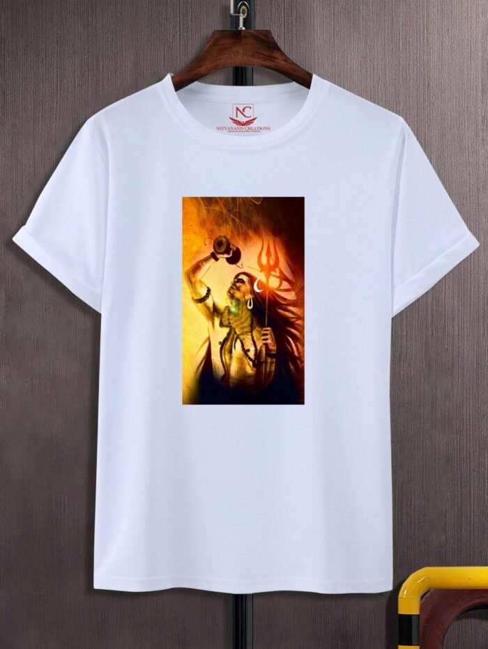 Don't Panic Flamingo Graphic Printed White T-Shirt - Image 2