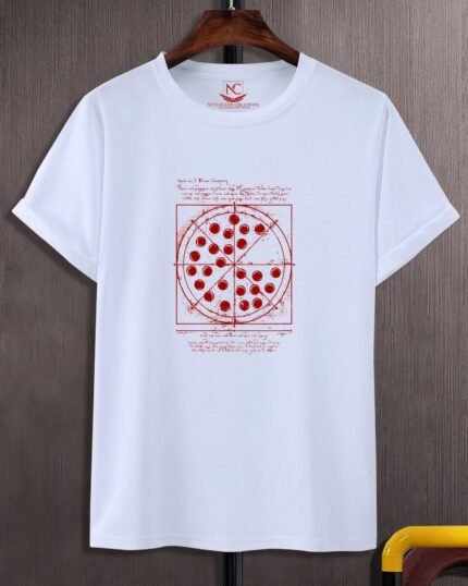 Vitruvian Man Graphic Print White T-Shirt