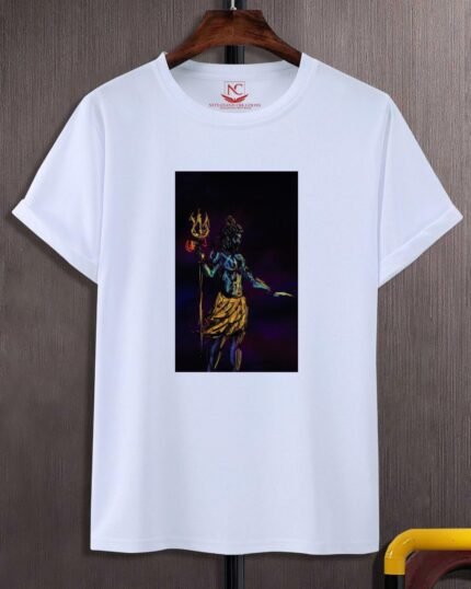 Lord Shiva Graphic Printed White T-Shirt Embrace the Divine