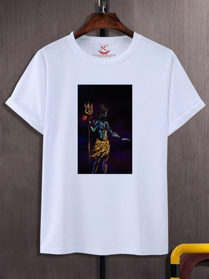 Lord Shiva Graphic Printed White T-Shirt Embrace the Divine
