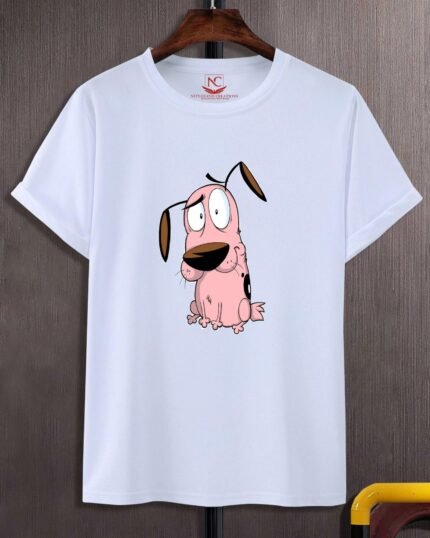 Courage the Cowardly Dog Round Neck T-Shirt for Men