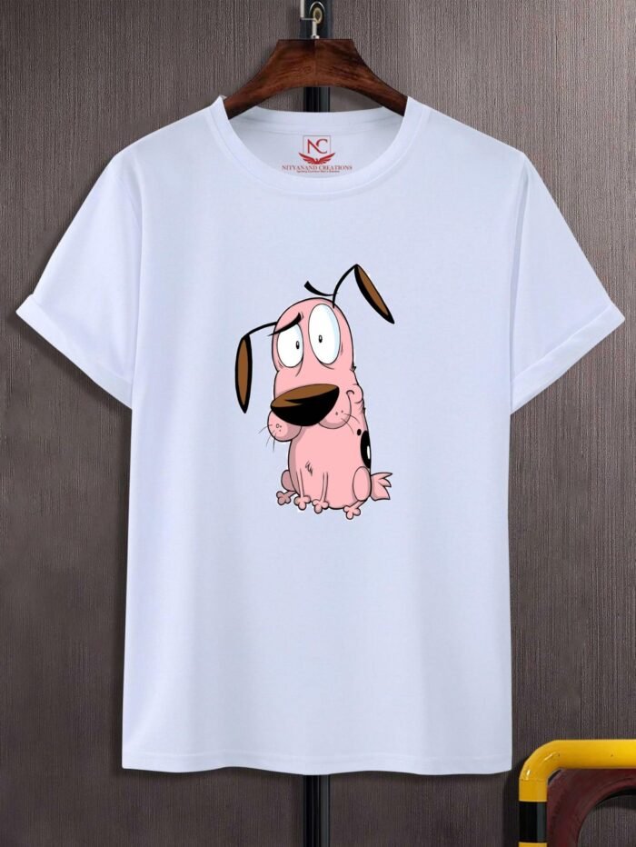 Courage the Cowardly Dog Round Neck T-Shirt for Men