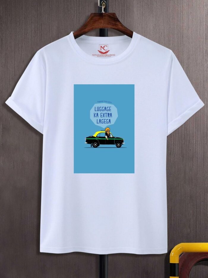 Luggege Ka Extra Lagega Meme Round Neck T-Shirt for Men