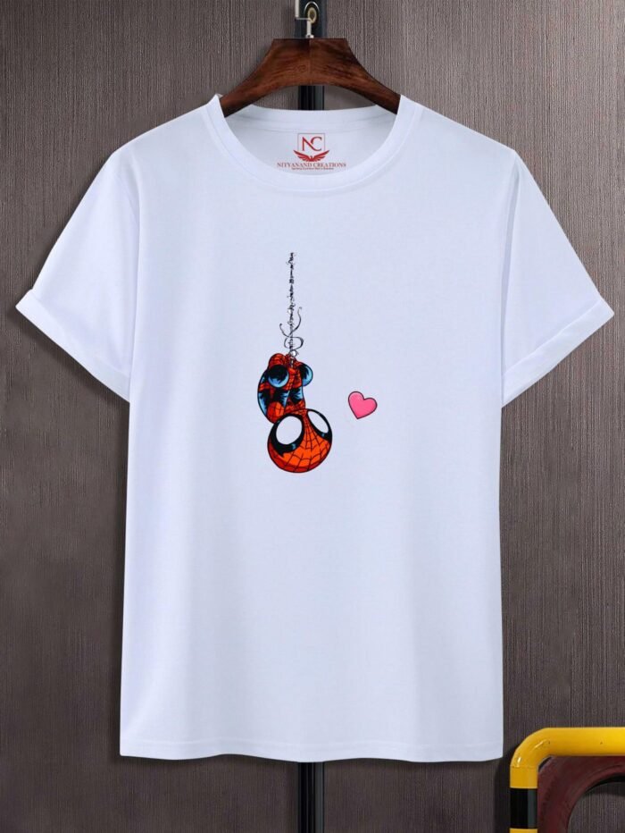 Spider-Man Graphic Printed White T-shirt