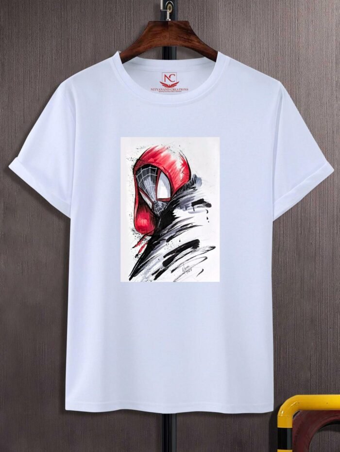Spider-Man Graphic Printed White T-shirt