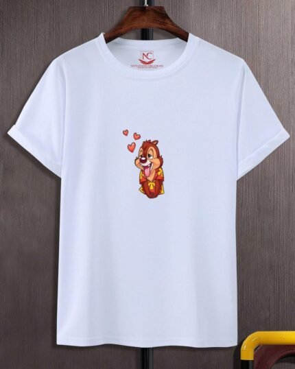 Chip 'n Dale Rescue Rangers Graphic Printed White T-shirt