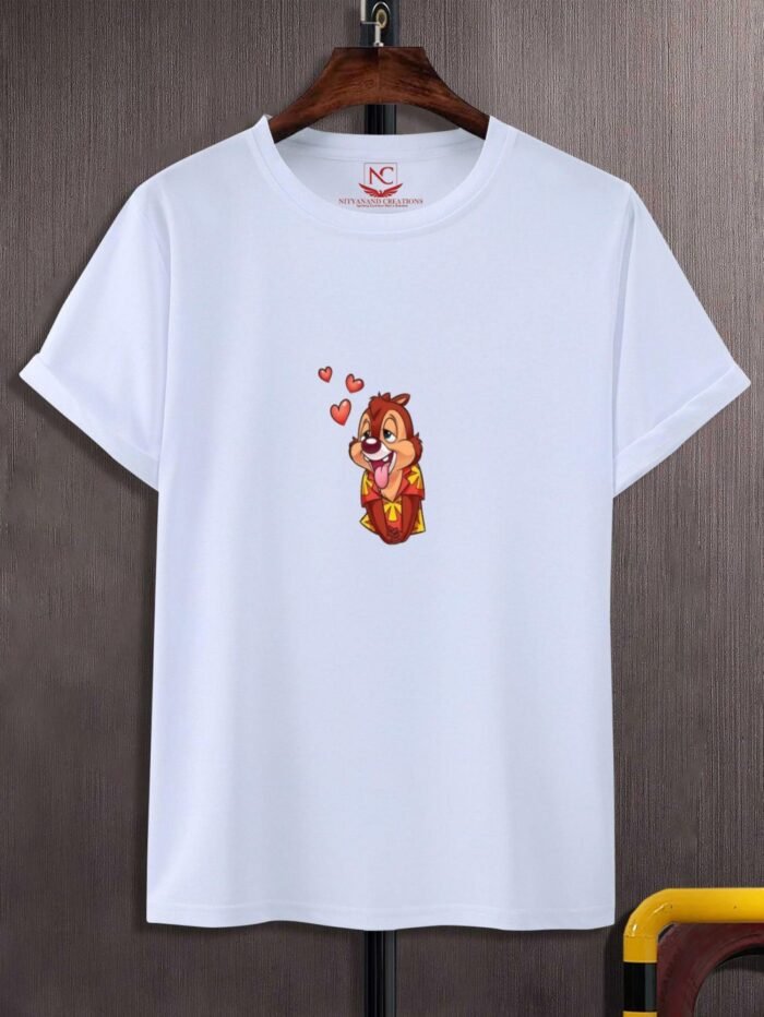 Chip 'n Dale Rescue Rangers Graphic Printed White T-shirt