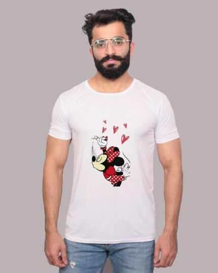 Mickey Mouse Fun Graphic Printed White Tee-1200288