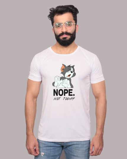Tom's Adventure Graphic Printed White Tee-1200297
