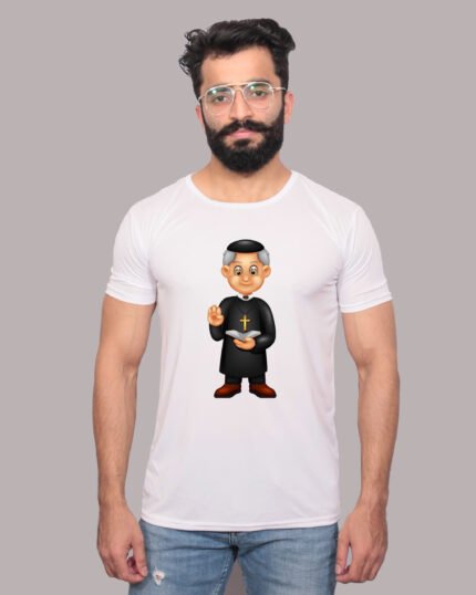 Father Graphic Printed White Tee-1200301