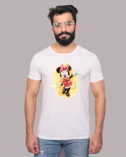 Mickey Mouse Classic Graphic Printed White Tee-1200308