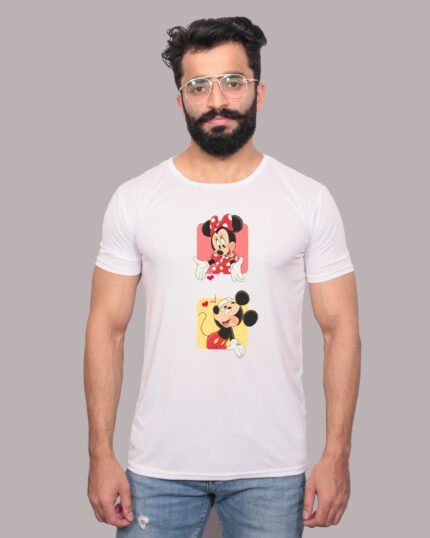 Mickey Mouse Classic Graphic Printed White Tee-1200311