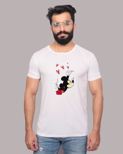 Mickey Mouse Classic Graphic Printed White Tee-1200316