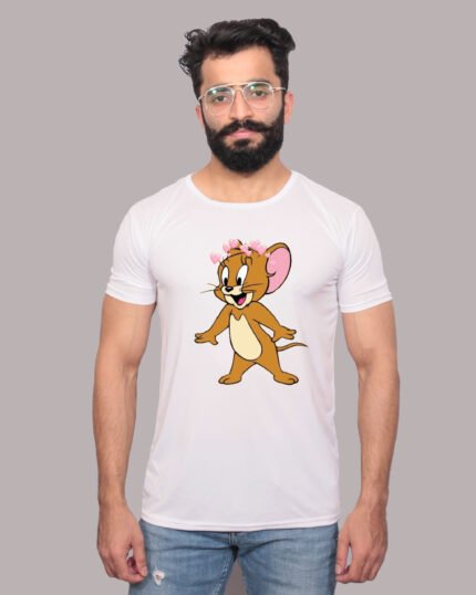Jerry Vibes Graphic Printed White T-Shirt-1200325