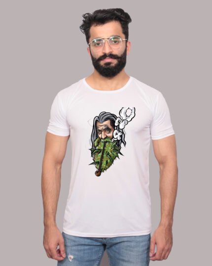 Old Men Smoking Graphic Tee-1200349